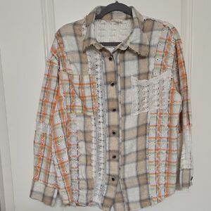 POL Multicolor Plaid Button Down Shirt